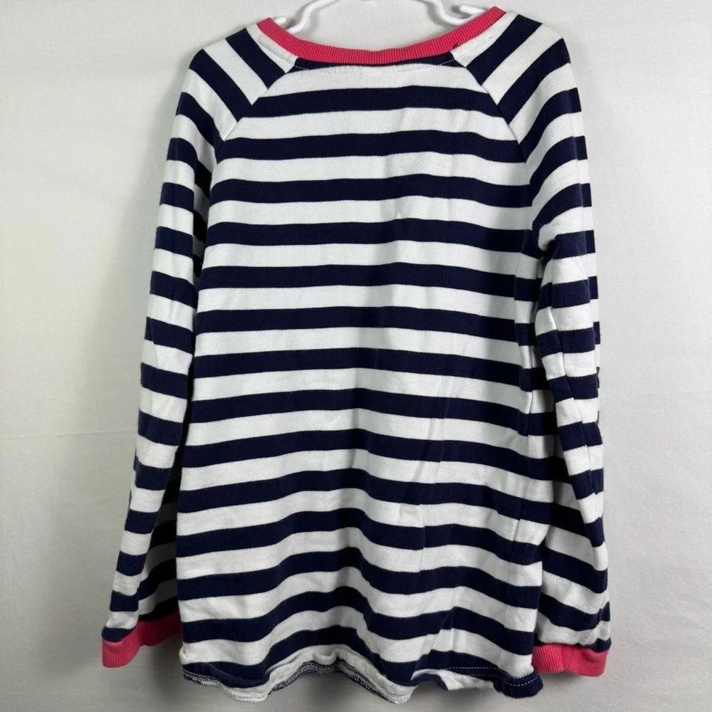 Gymboree Pink and White Striped Sweater Girls Size L